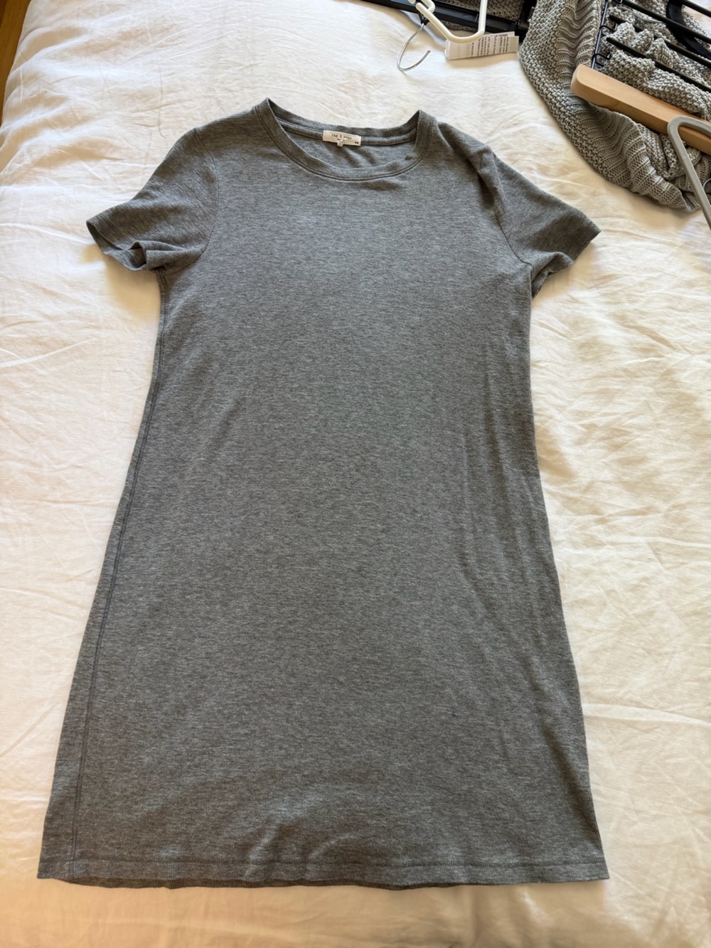 Rag & Bone, Ribbed Gray T-Shirt Dress
